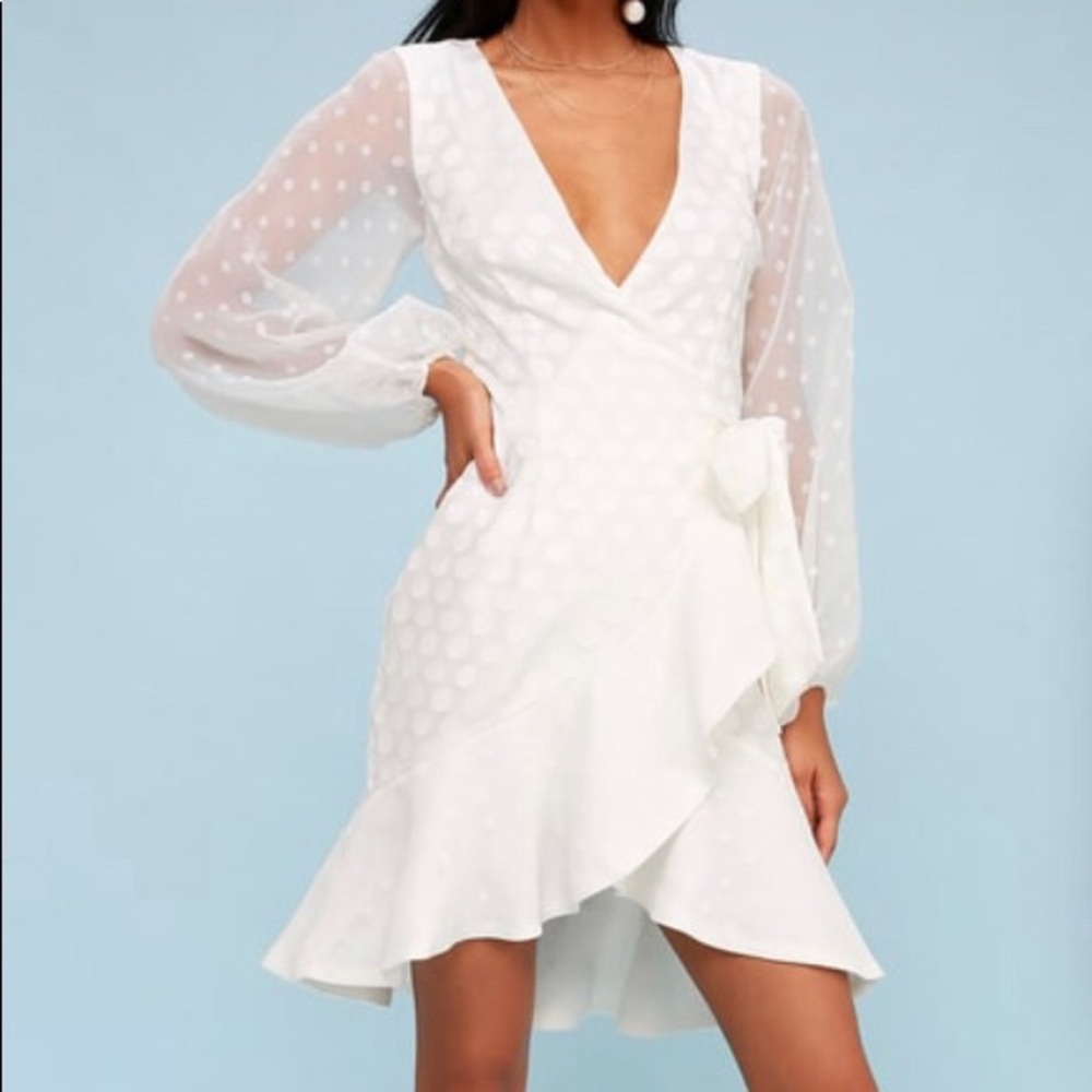White pokadot dress